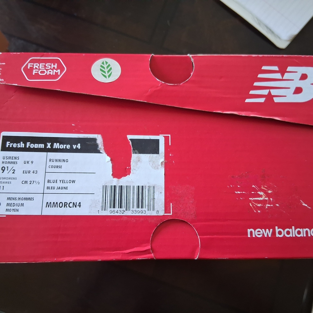 New Balance Fresh Foam X More v4 in Blue and Yellow